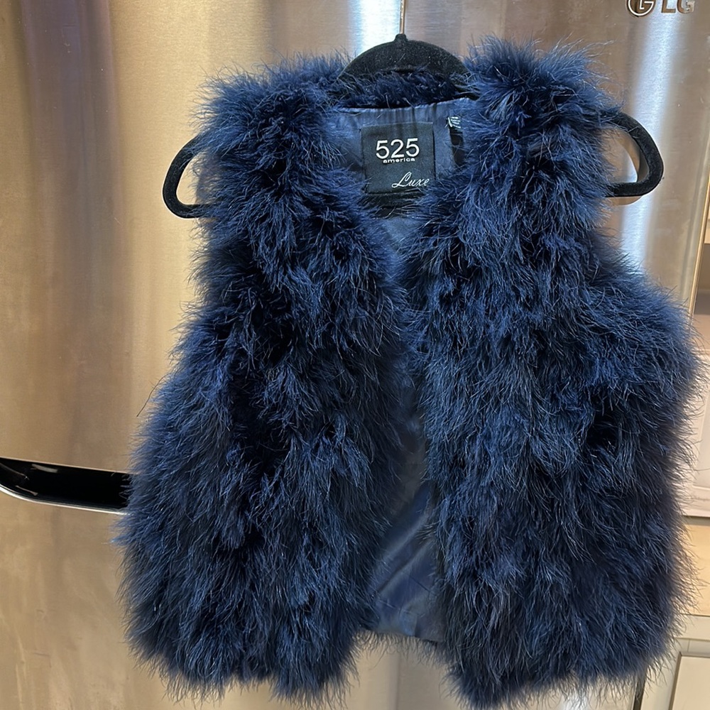 525 Luxe feather vest